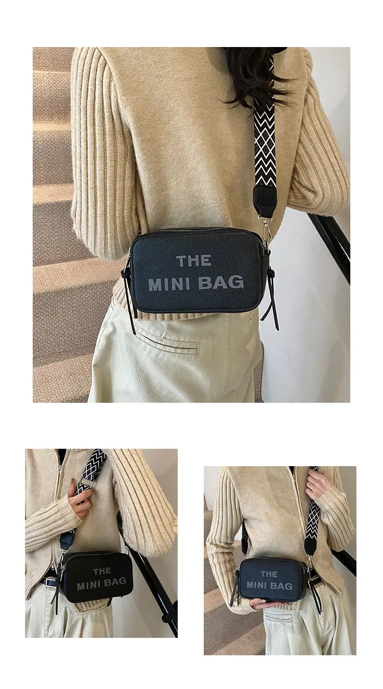 Pink Mini Crossbody Bag with Letter Design — feature 30