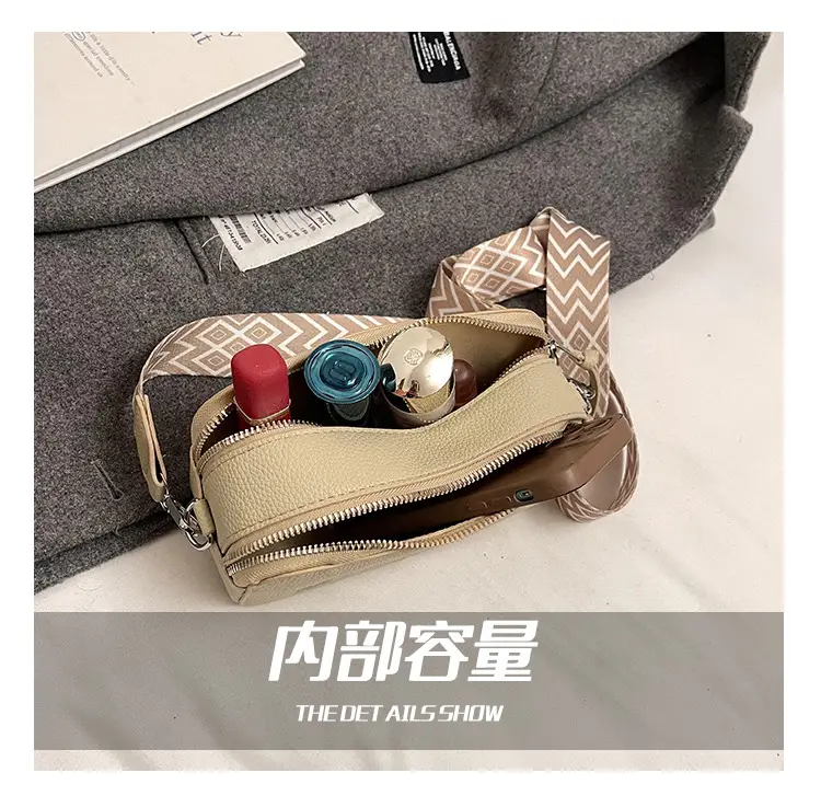 Pink Mini Crossbody Bag with Letter Design — feature 4