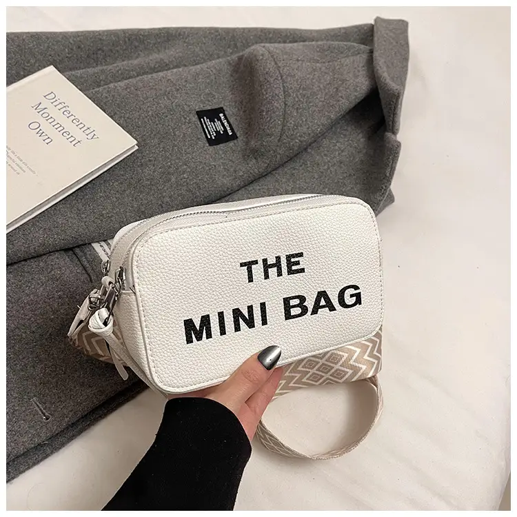 Pink Mini Crossbody Bag with Letter Design - Image 2