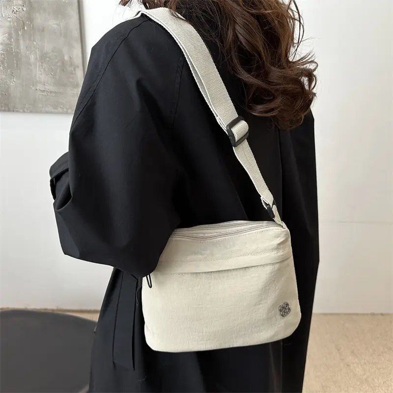 Japanese Style Water Repellent Shoulder Bag Yellow - Image 7