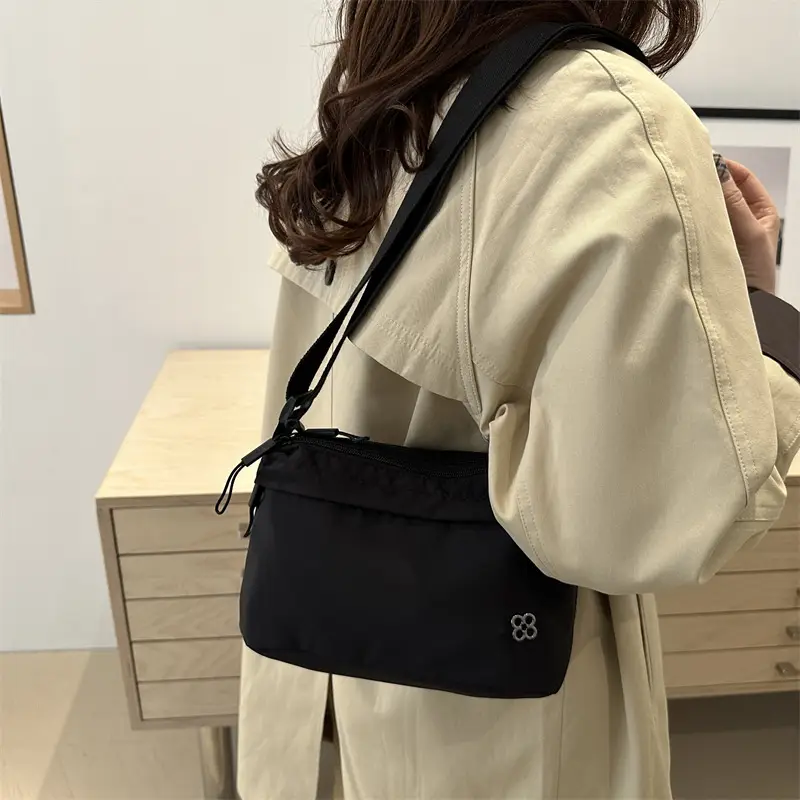Japanese Style Water Repellent Shoulder Bag Yellow - Image 8