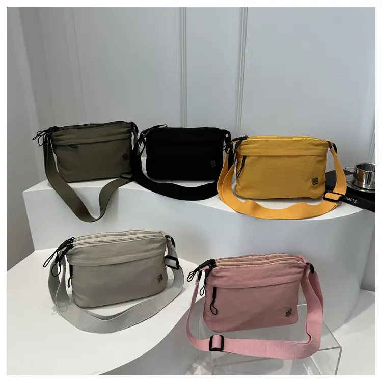 Japanese Style Water Repellent Shoulder Bag Yellow — feature 10