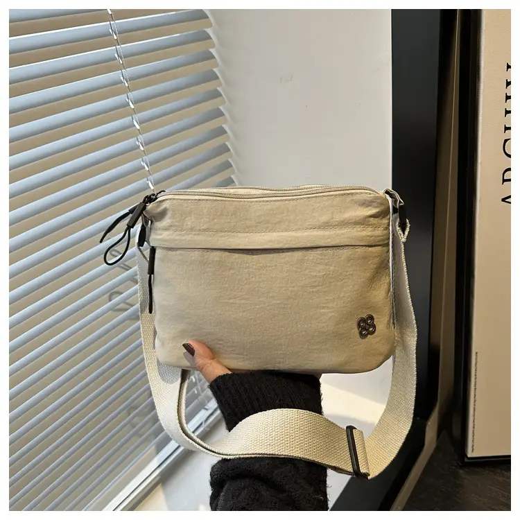 Japanese Style Water Repellent Shoulder Bag Yellow — feature 11