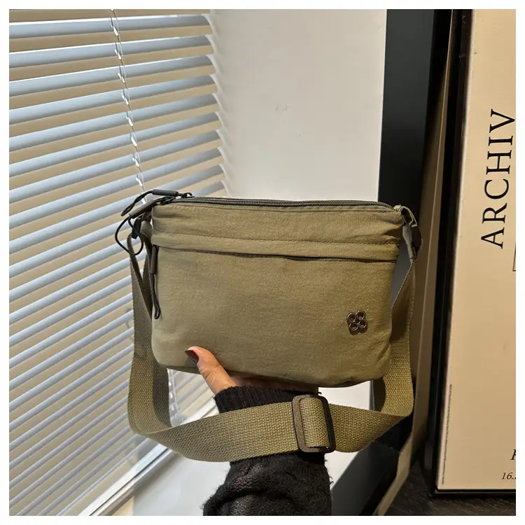 Japanese Style Water Repellent Shoulder Bag Yellow — feature 12