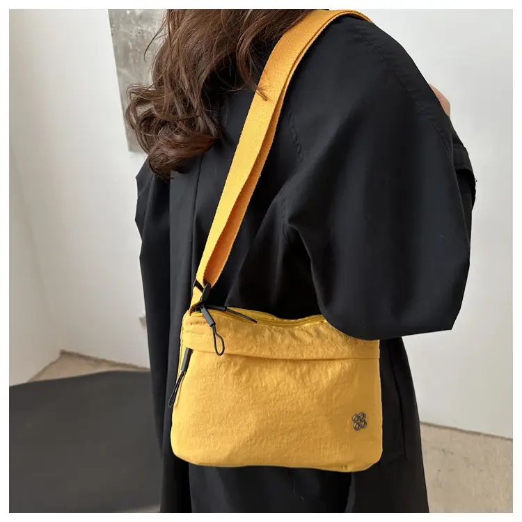 Japanese Style Water Repellent Shoulder Bag Yellow — feature 16