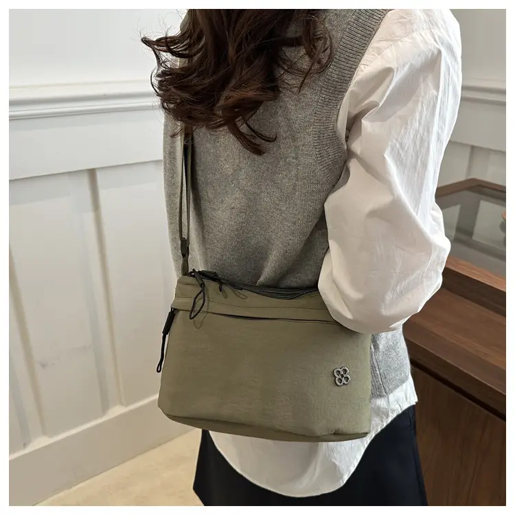 Japanese Style Water Repellent Shoulder Bag Yellow — feature 30