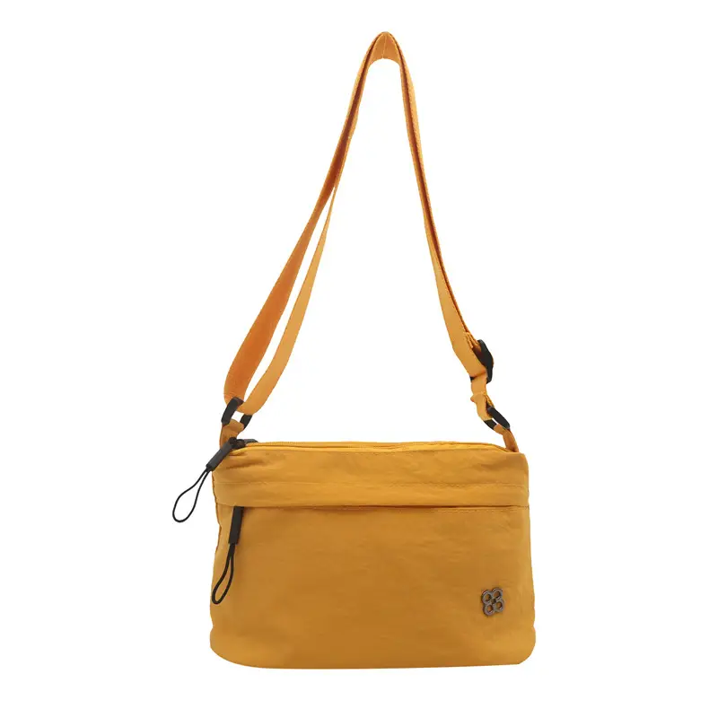 Japanese Style Water Repellent Shoulder Bag Yellow - Image 4