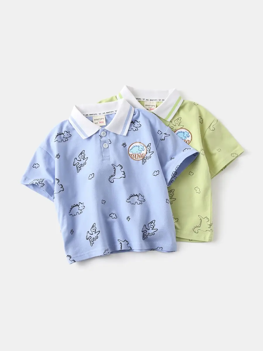 Blue Dinosaur Print Boys Short Sleeve T-Shirt 2026 - Image 4
