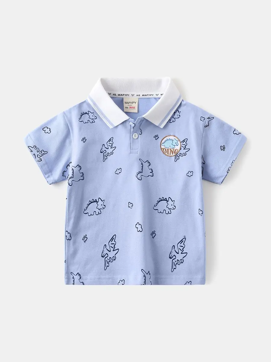 Blue Dinosaur Print Boys Short Sleeve T-Shirt 2026 - Image 5