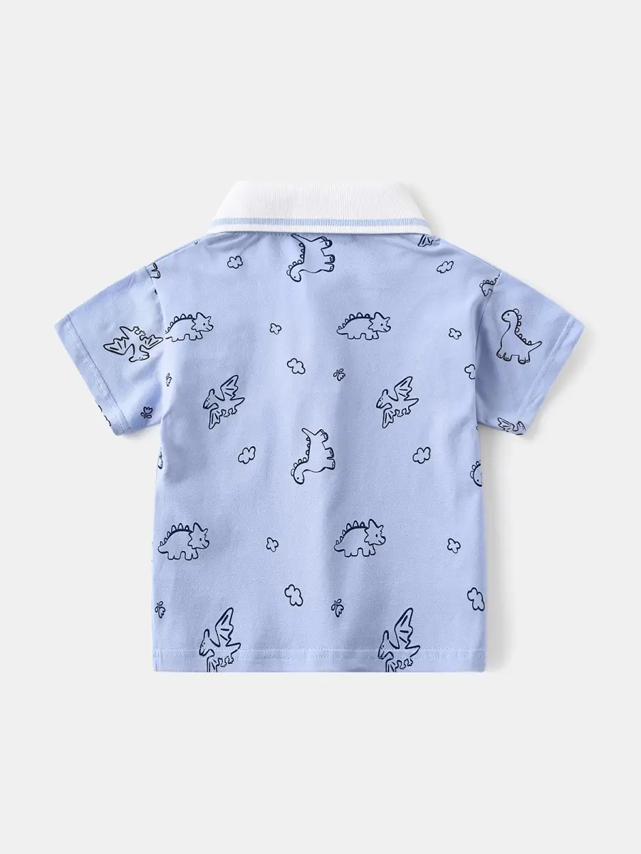 Blue Dinosaur Print Boys Short Sleeve T-Shirt 2026 - Image 6