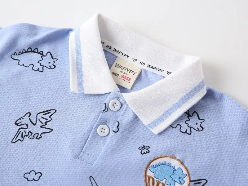 Blue Dinosaur Print Boys Short Sleeve T-Shirt 2026 — feature 7