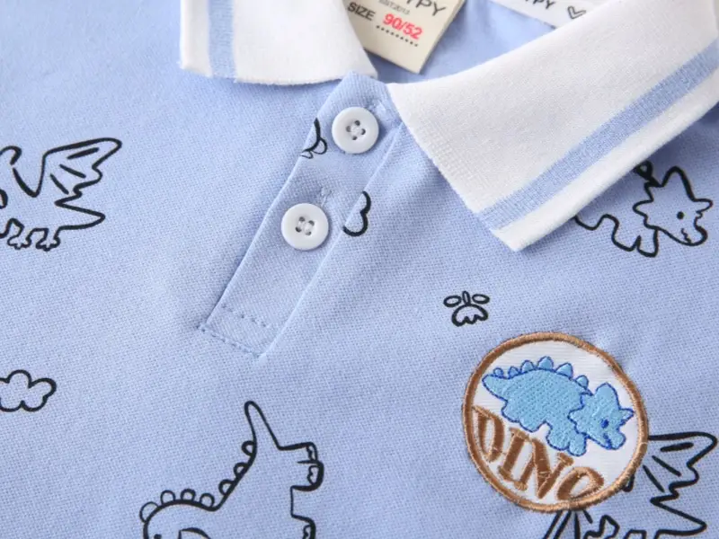Blue Dinosaur Print Boys Short Sleeve T-Shirt 2026 — feature 8