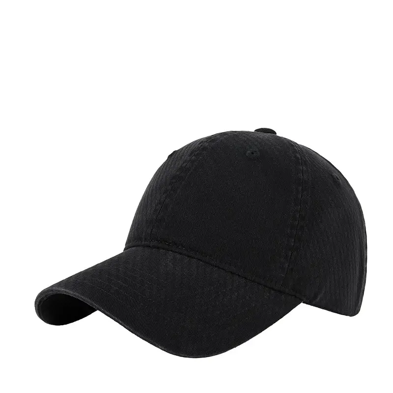Black Retro Washed Baseball Cap Men's Casual All-match Sunshade Hat - Image 10