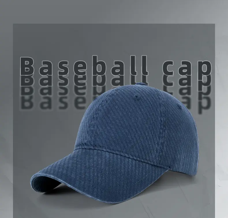 Black Retro Washed Baseball Cap Men's Casual All-match Sunshade Hat — feature 7