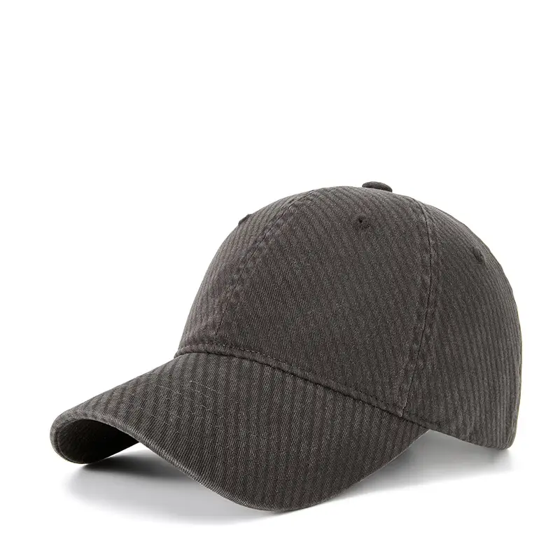 Black Retro Washed Baseball Cap Men's Casual All-match Sunshade Hat - Image 3