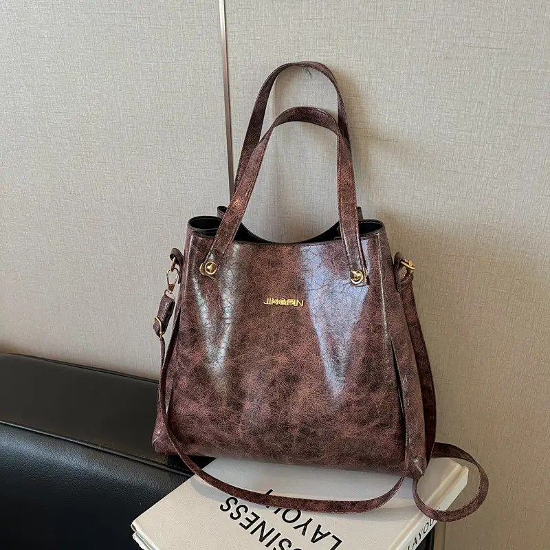 Vintage Oil Leather Crossbody Bag for Women 2025 Spring - Image 6