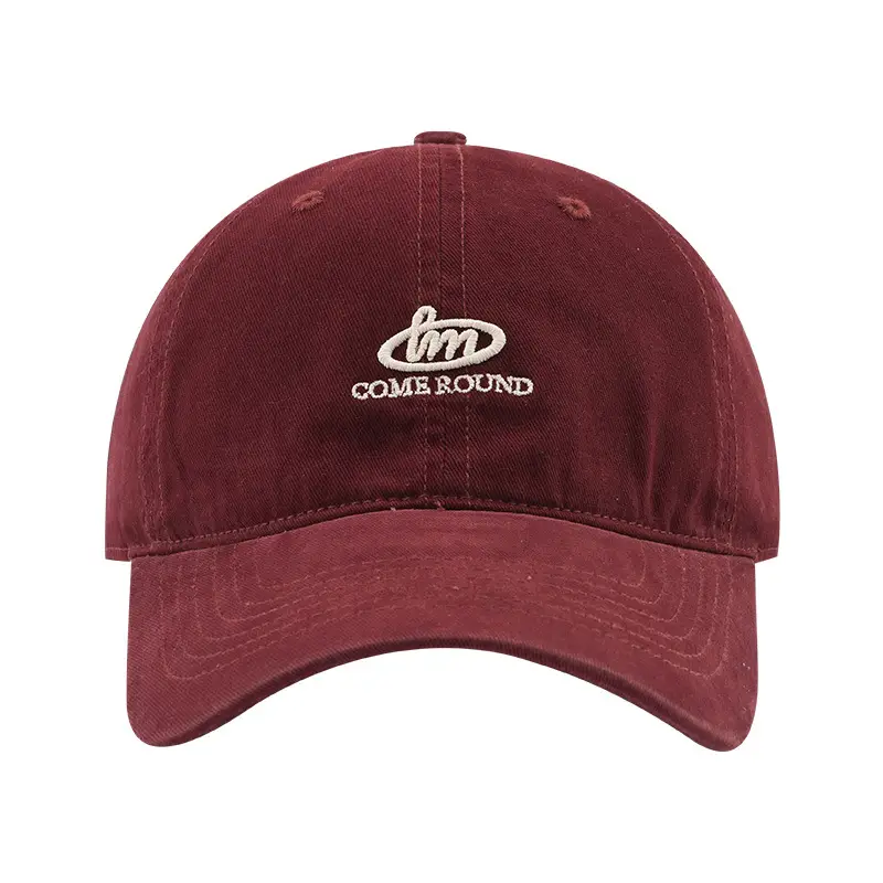Maroon Embroidered Baseball Cap with Logo - Image 11