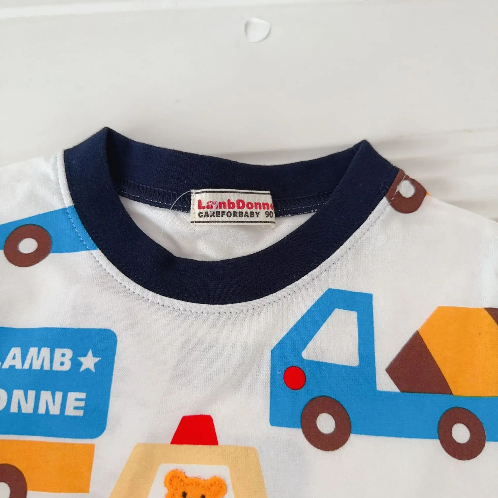 Children's Lambdonne Working Cars T-Shirt White Blue — feature 15