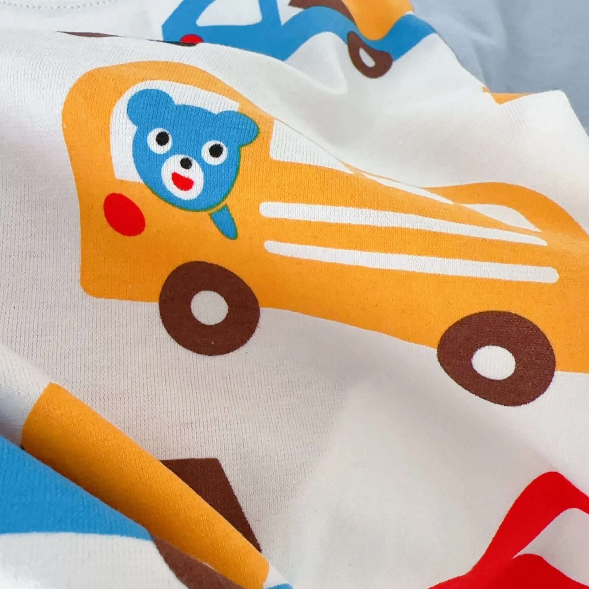 Children's Lambdonne Working Cars T-Shirt White Blue — feature 17