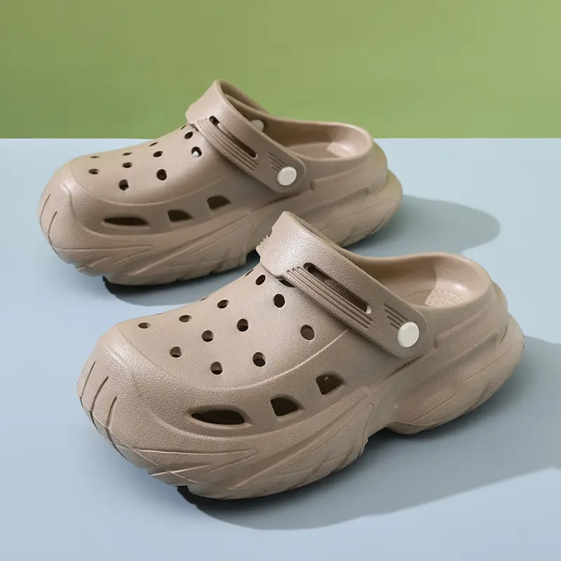 Thick-soled hole shoes women's summer outdoor wear heightening non-slip slippers eva breathable non-smelly feet wear-resistant beach baotou mop - Image 7