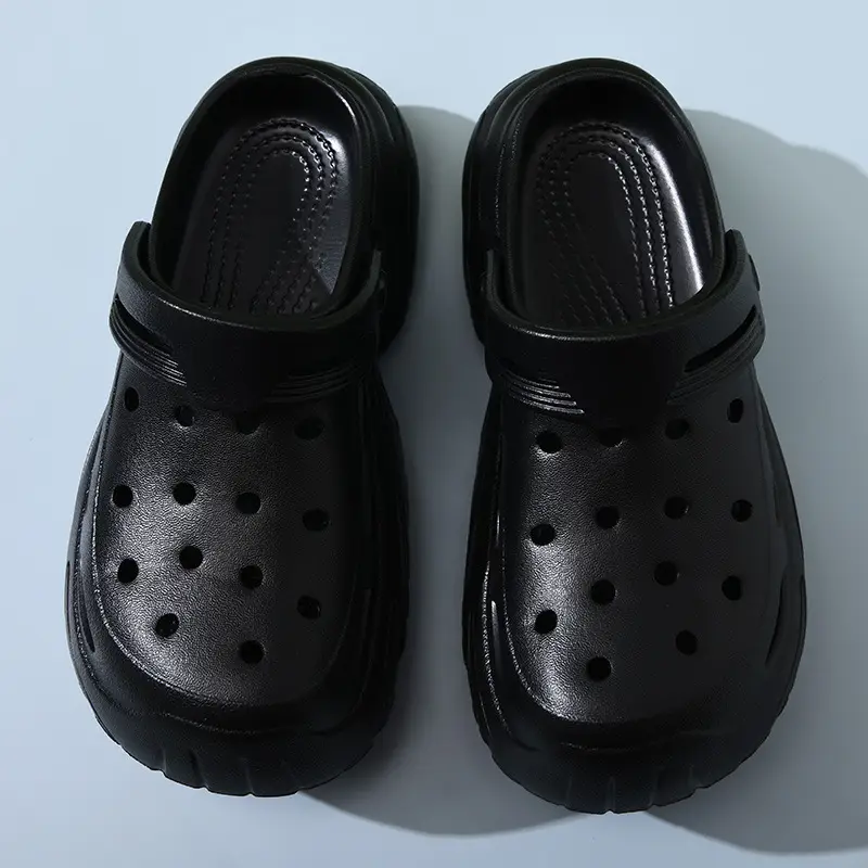 Thick-soled hole shoes women's summer outdoor wear heightening non-slip slippers eva breathable non-smelly feet wear-resistant beach baotou mop - Image 8