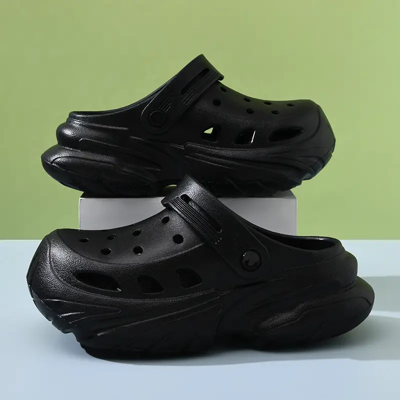 Thick-soled hole shoes women's summer outdoor wear heightening non-slip slippers eva breathable non-smelly feet wear-resistant beach baotou mop - Image 3