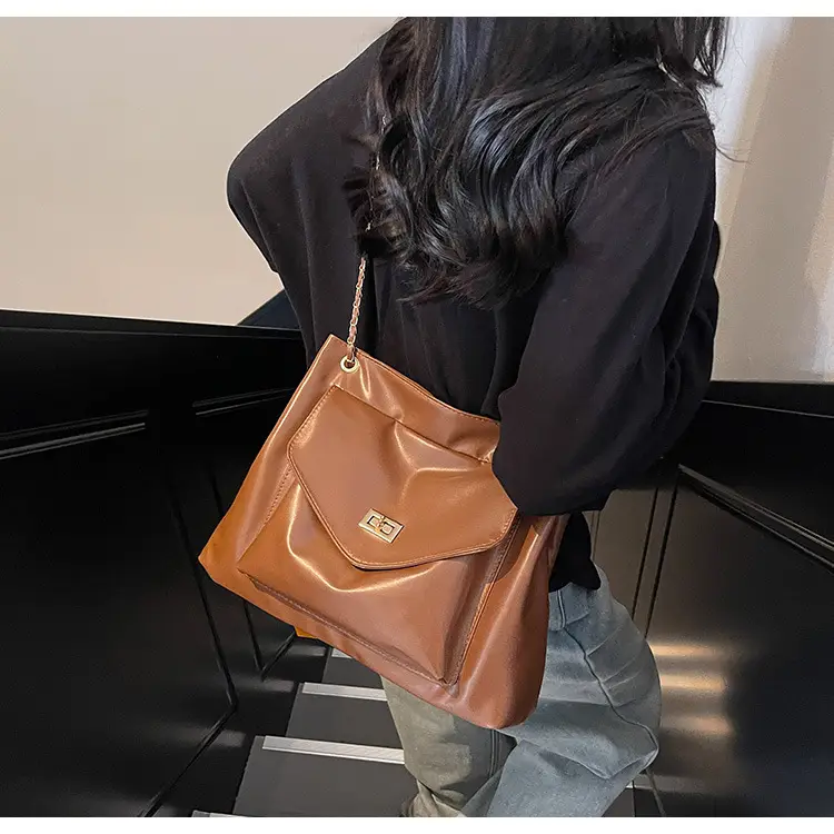 White Korean Style Large Capacity Shoulder Bag for Women — feature 17