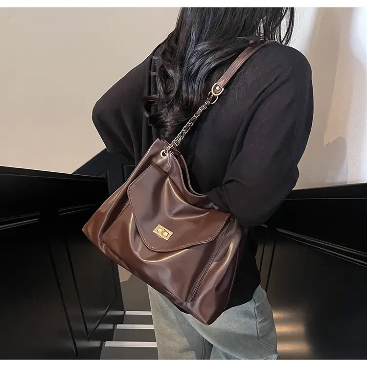 White Korean Style Large Capacity Shoulder Bag for Women — feature 19
