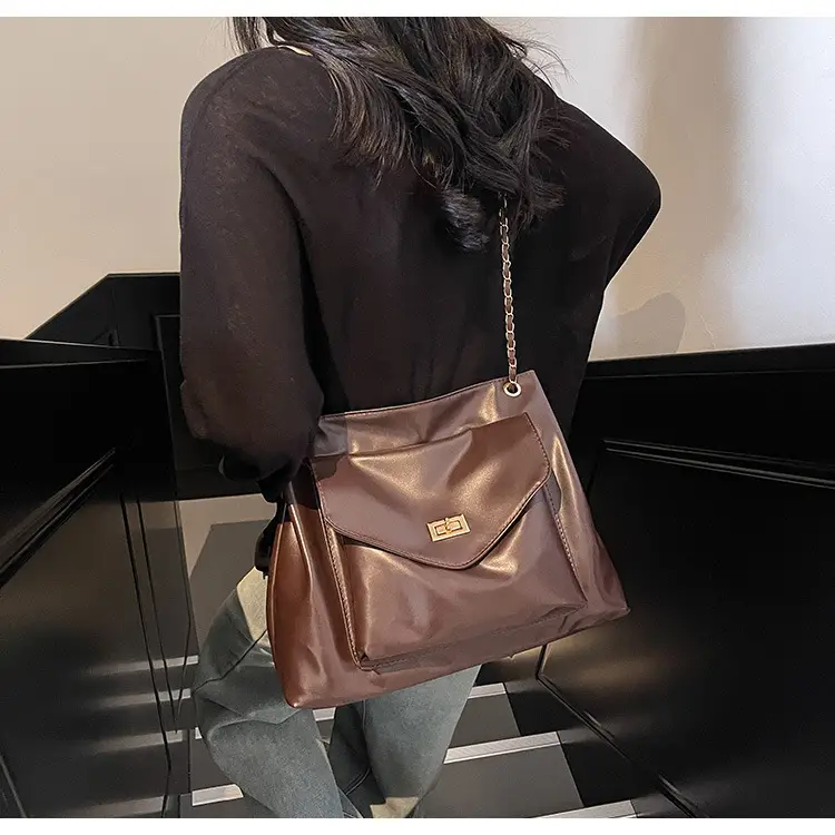 White Korean Style Large Capacity Shoulder Bag for Women — feature 20