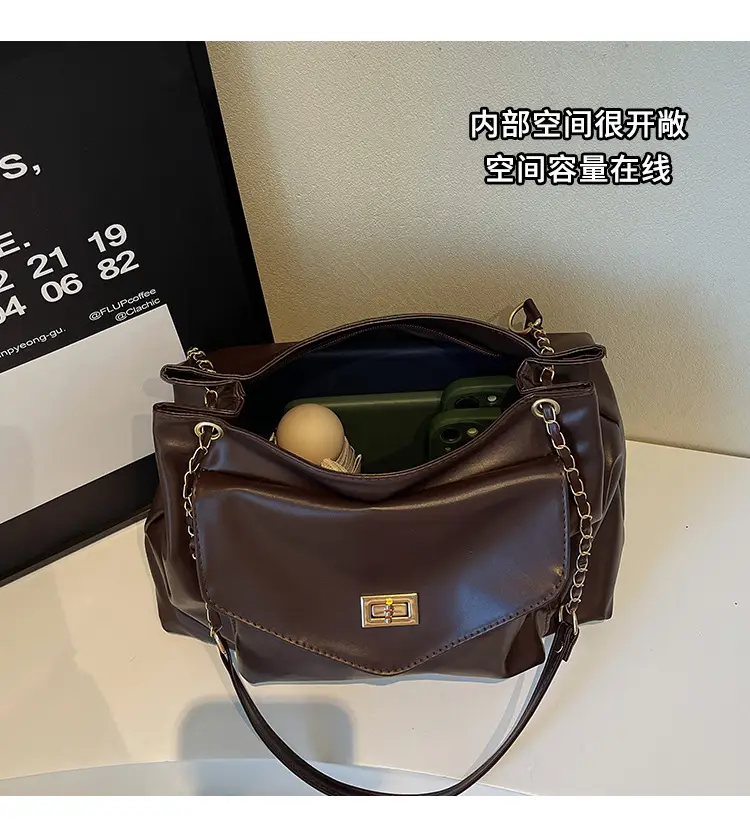 White Korean Style Large Capacity Shoulder Bag for Women — feature 7