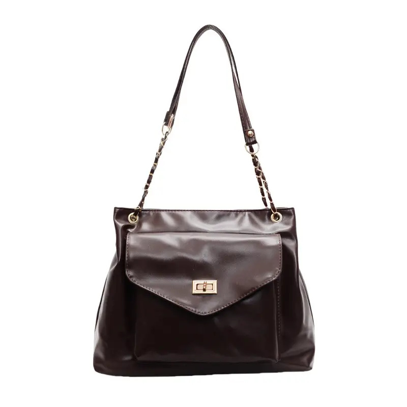 White Korean Style Large Capacity Shoulder Bag for Women - Image 3
