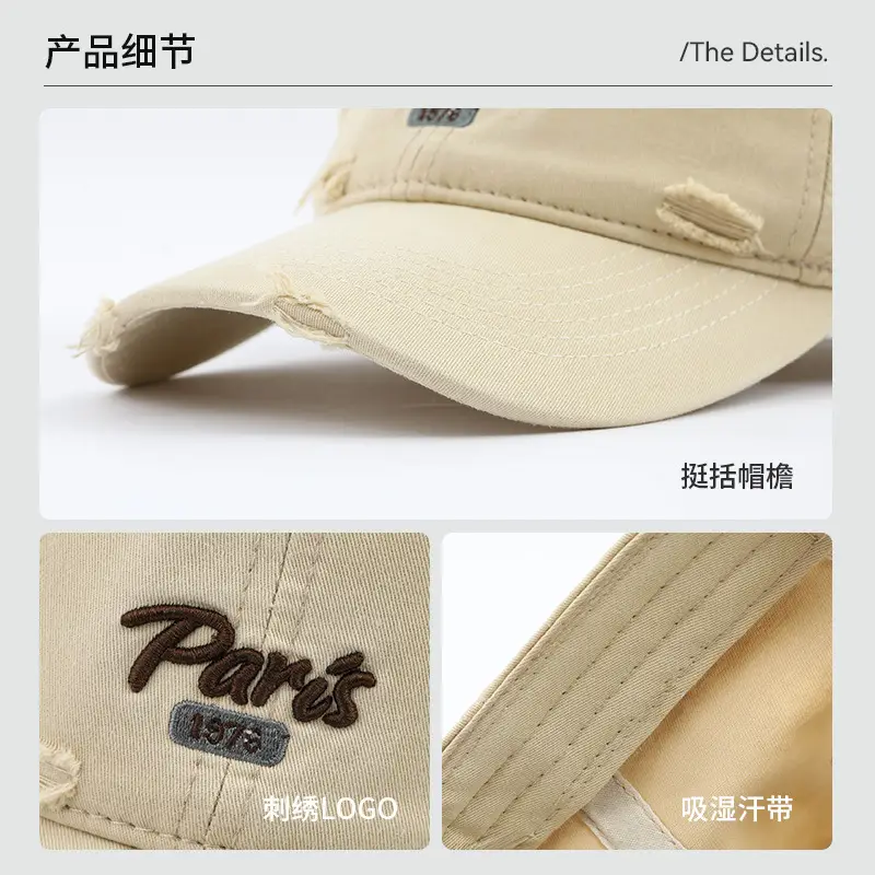 American Retro Baseball Cap with English Embroidery - Image 6