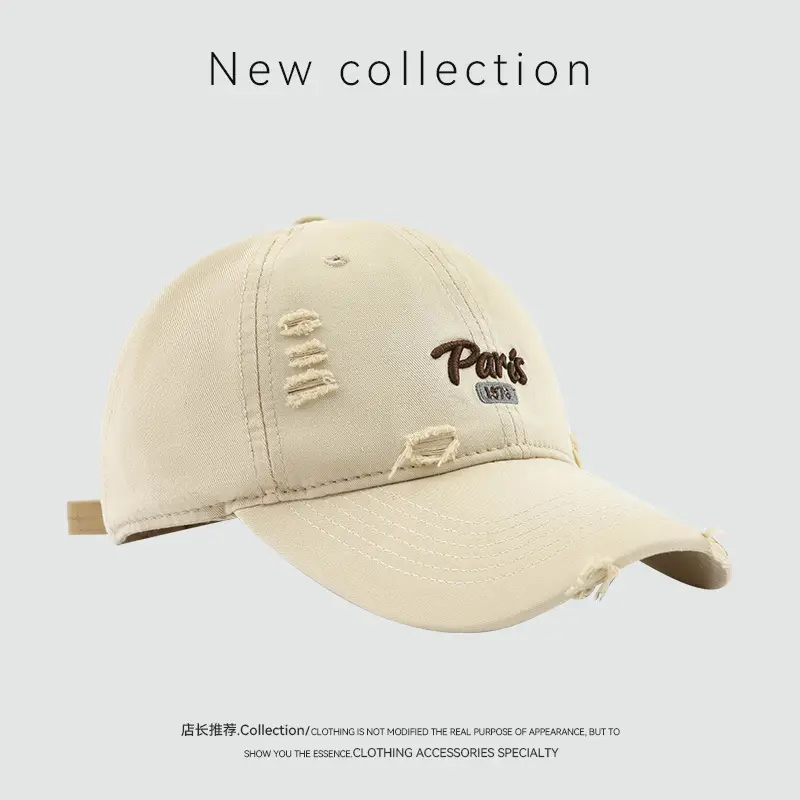 American Retro Baseball Cap with English Embroidery — feature 3