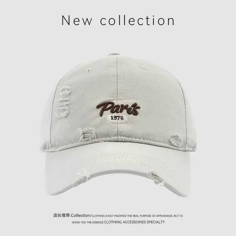 American Retro Baseball Cap with English Embroidery — feature 7
