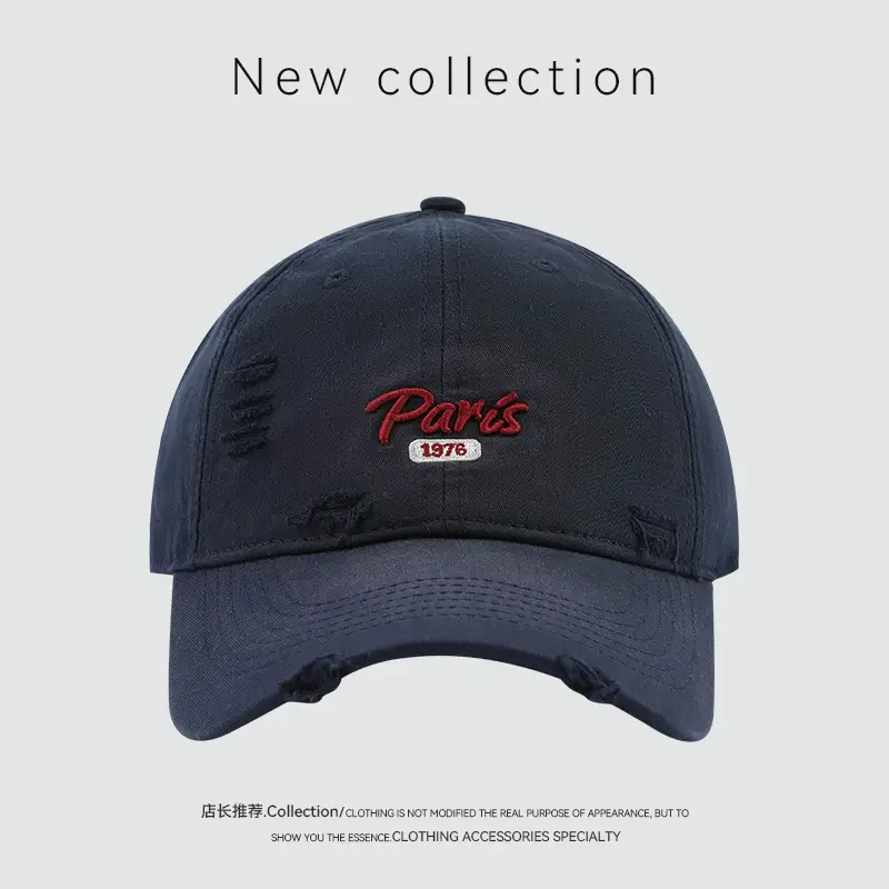 American Retro Baseball Cap with English Embroidery - Image 2
