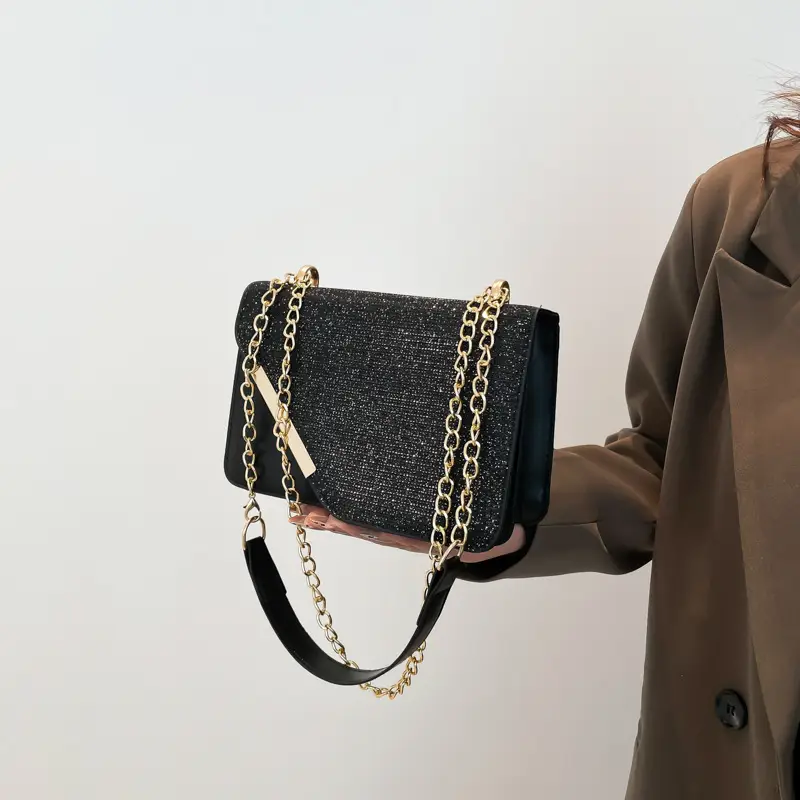 Light Grey Chain Crossbody Bag for Women