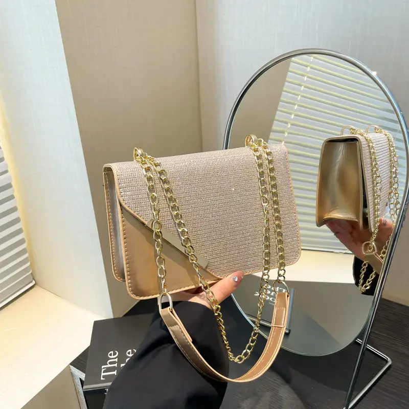Light Grey Chain Crossbody Bag for Women — feature 17
