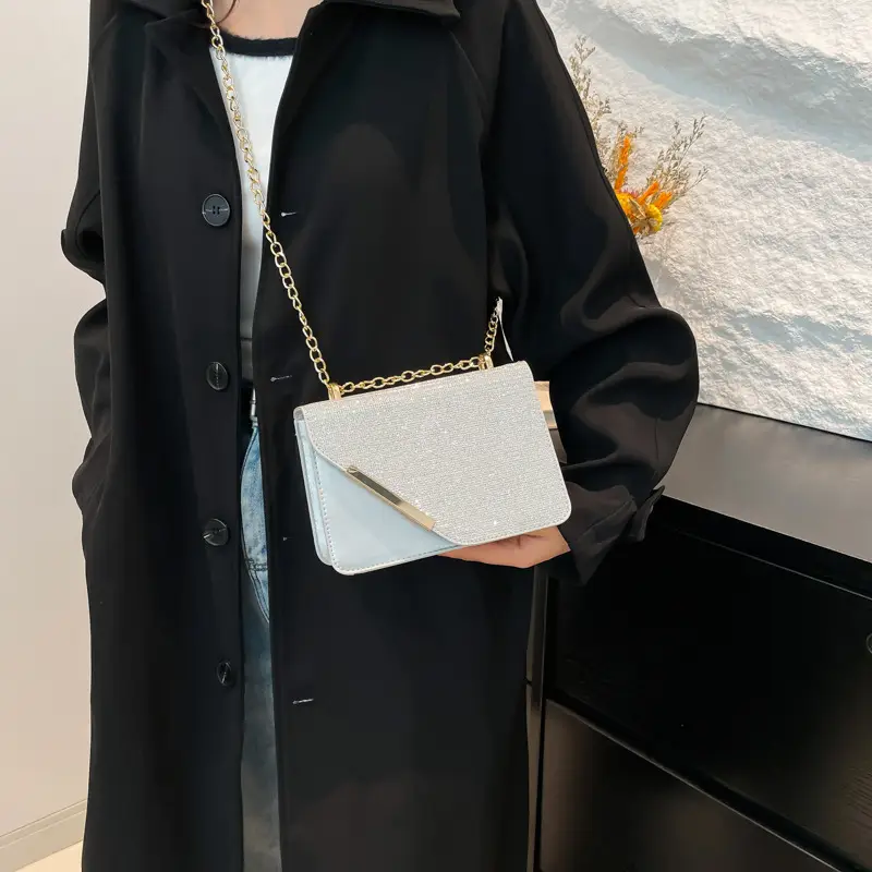 Light Grey Chain Crossbody Bag for Women — feature 22