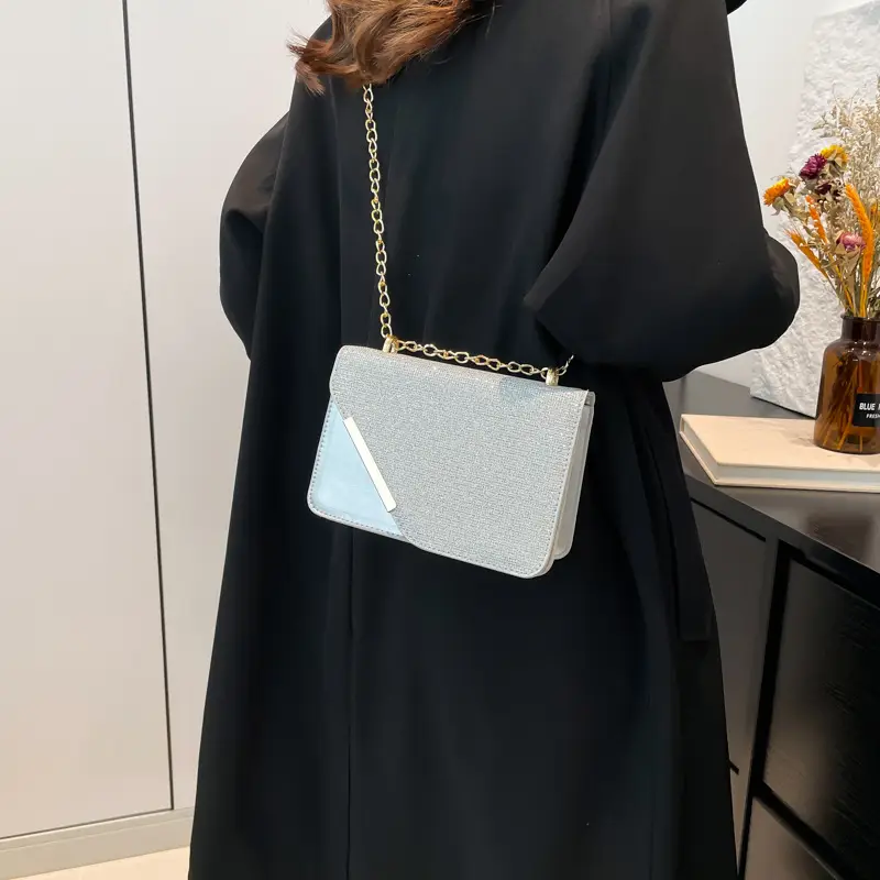 Light Grey Chain Crossbody Bag for Women — feature 24