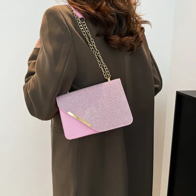 Light Grey Chain Crossbody Bag for Women — feature 28