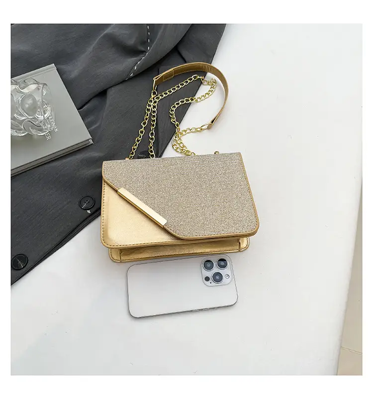 Light Grey Chain Crossbody Bag for Women — feature 5