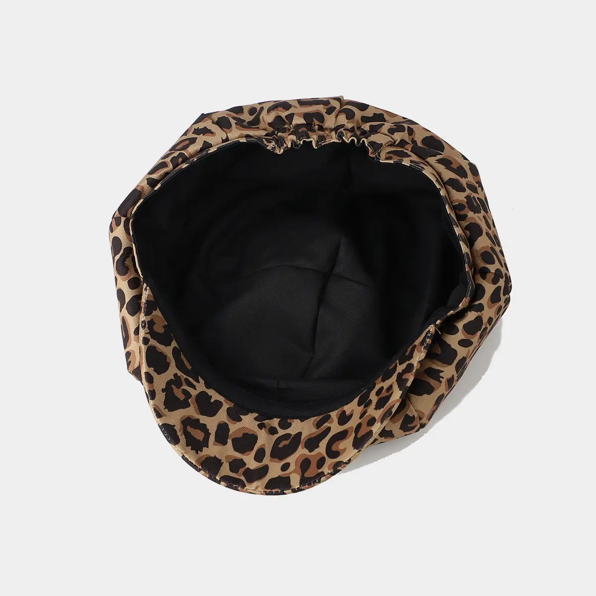 Leopard Print Octagonal Women's Cap - Image 7
