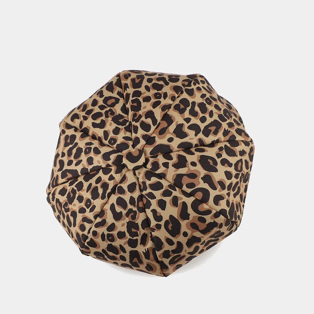 Leopard Print Octagonal Women's Cap - Image 8