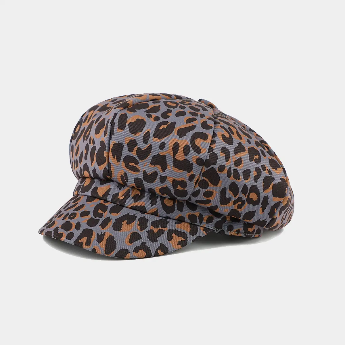 Leopard Print Octagonal Women's Cap - Image 5