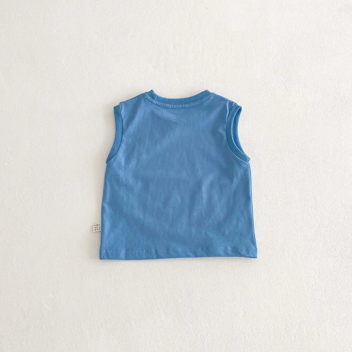 Boys Sleeveless T-Shirt Pink Blue Letter Print — feature 14