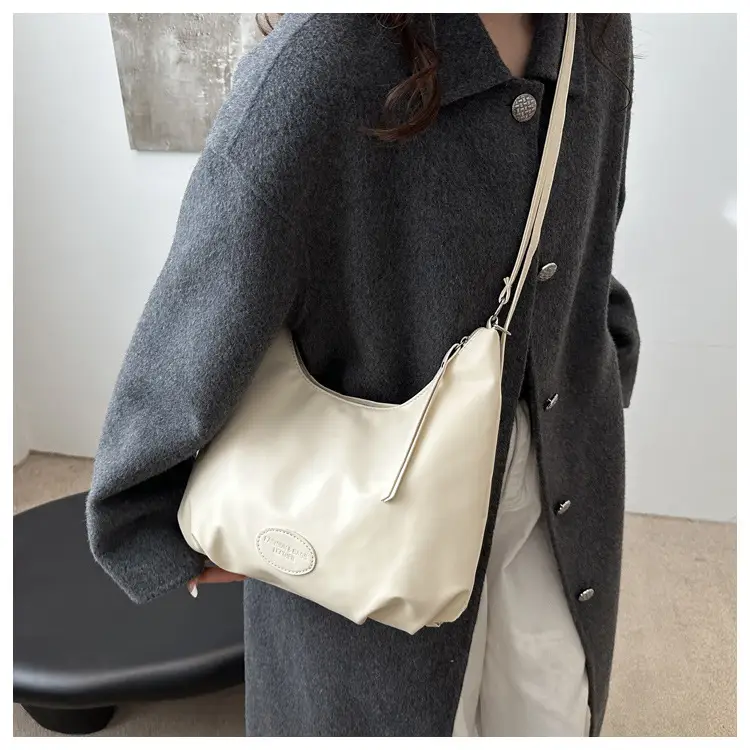 Black Soft PU Shoulder Bag with Cloud Keychain — feature 18