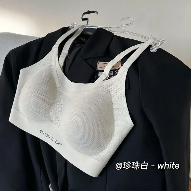 Women's Anti-Sagging Tie-Dye Vest Bra with Contrast Stitching - Image 2