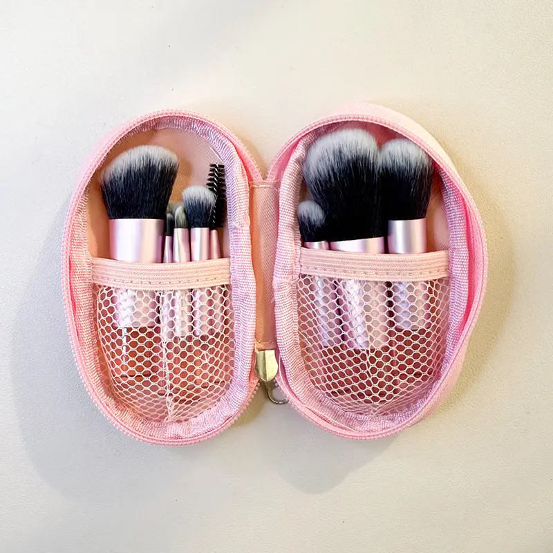 10-Piece Crystal Handle Makeup Brush Set with Blush & Powder