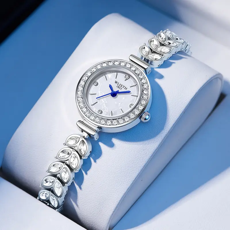 Women's Swiss Quartz Bracelet Watch with Crystal Band - Image 2