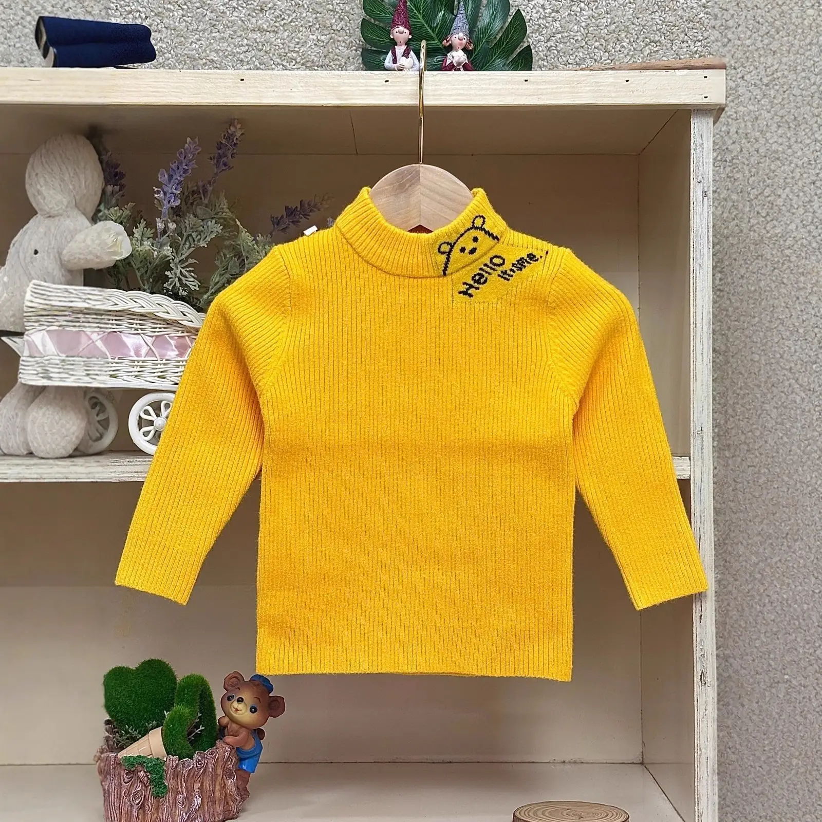 Boys Knit Winter Sweater White Yellow Grey Blue Medium Large